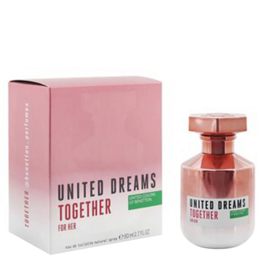 Shop Benetton Unisex United Dreams Together Edt Spray 2.7 oz Fragrances 8433982016493 In Peach / Pink