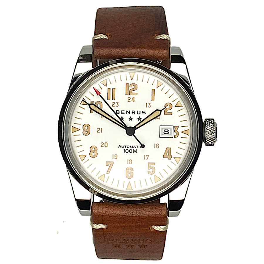 Benrus Field Automatic White Dial Men's Watch F3PWLBR Watches