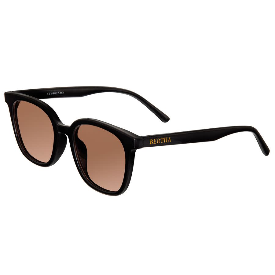 Bertha Ladies Black Round Sunglasses BRSBR051C2 840148808225  display picture 1
