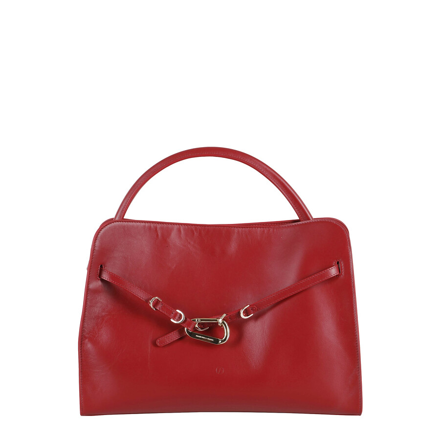 Biasia Always-on Clasp-fastening Tote Bag In Red