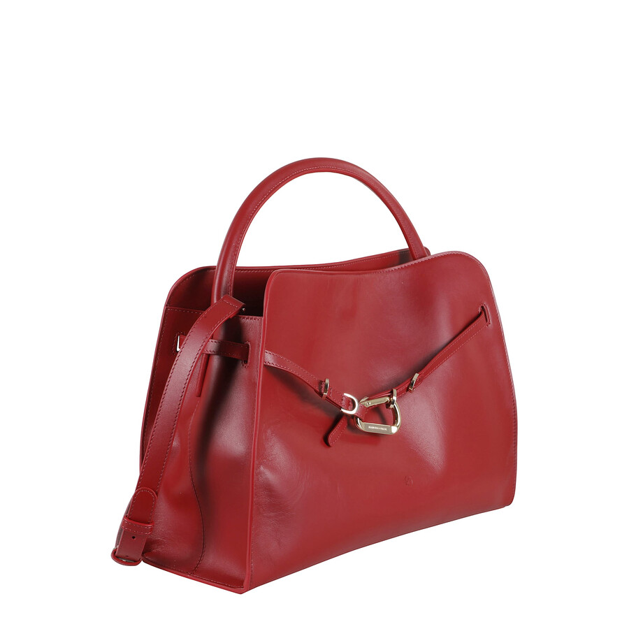Biasia Always-on Clasp-fastening Tote Bag In Red