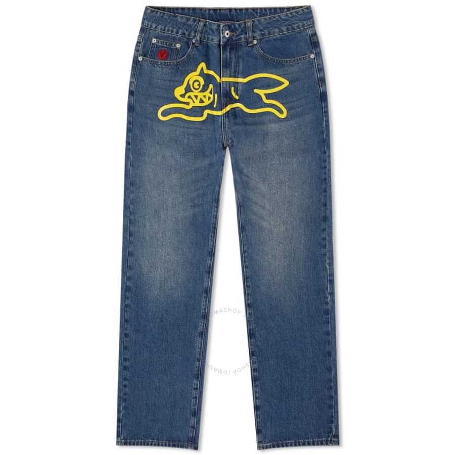 Billionaire Boys Men's Blue Icecream Running Dog Jeans In Blue