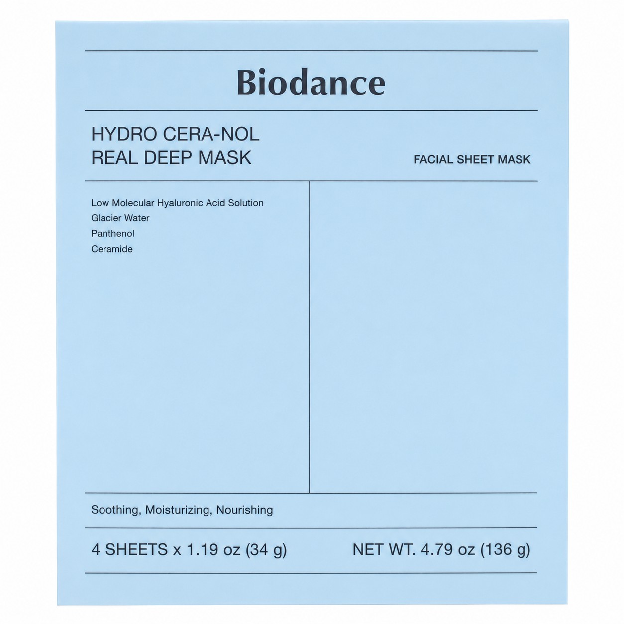 Biodance Hydro Cera-nol Real Deep Mask (4 masks)