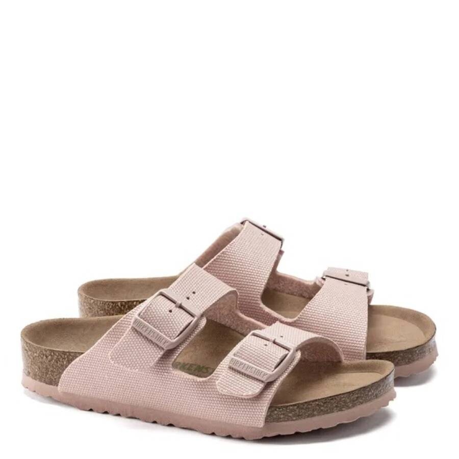 Birkenstock Kids Soft Pink Arizona Vegan Sandals In Pink