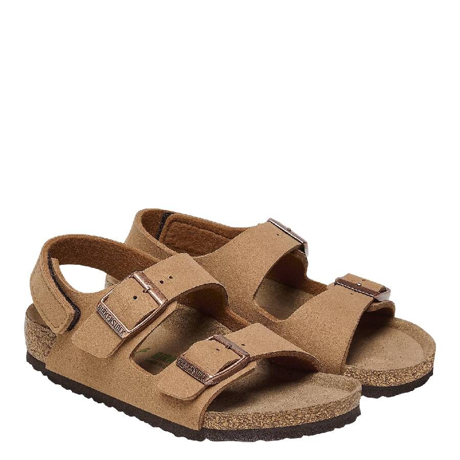 Birkenstock Kids Synthetik Soft Birki Vegan Sandals In Brown