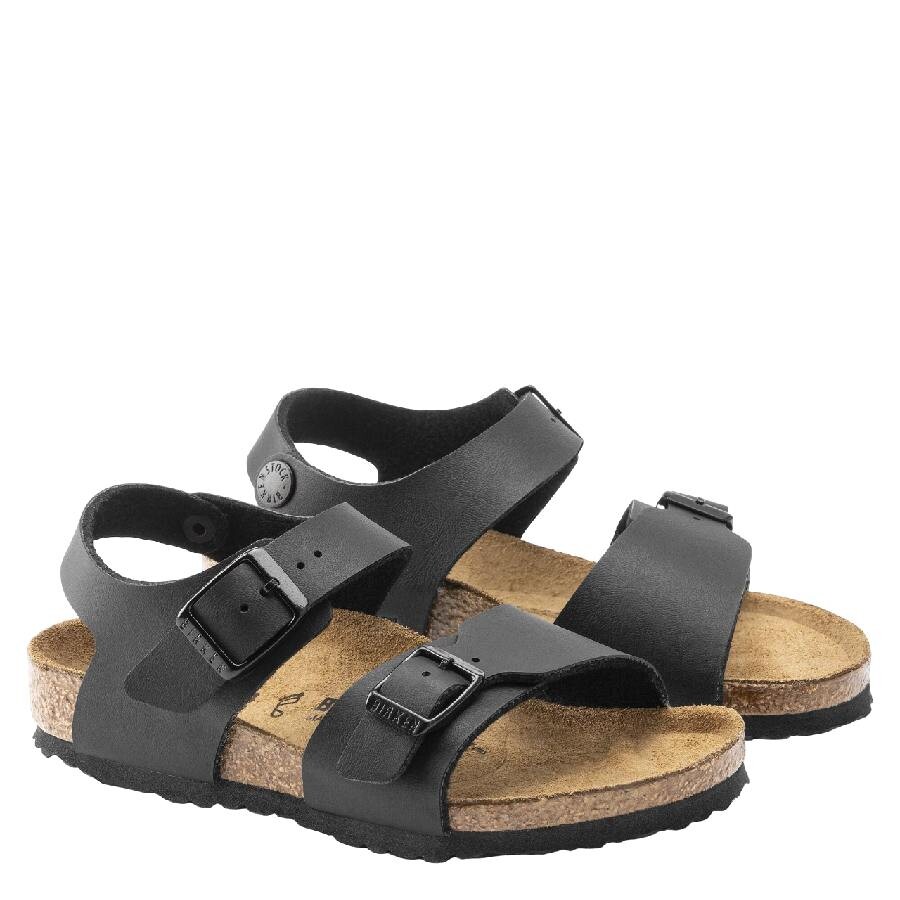 Birkenstock New York Kids Birko-flor Sandals In Black