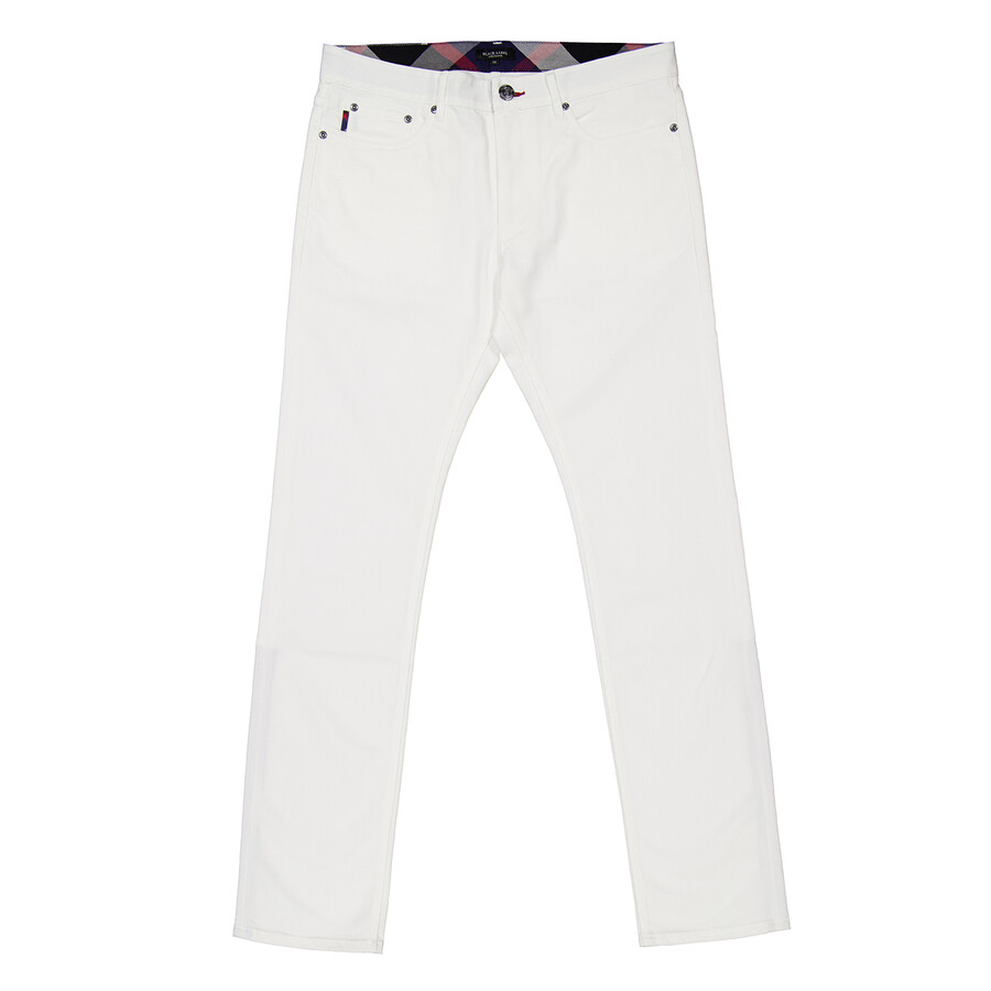 Black Label Crestbridge 5-pocket Cotton-blend Trouser In White