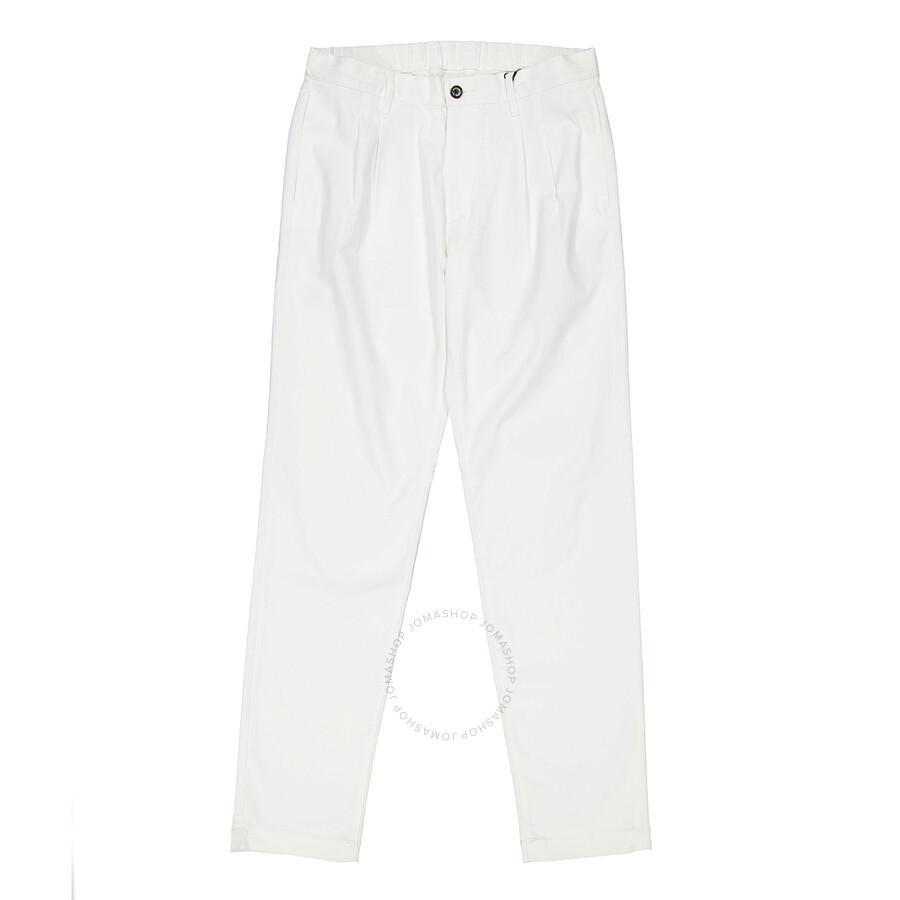 Black Label Crestbridge Elasticated Waist Trousers In White