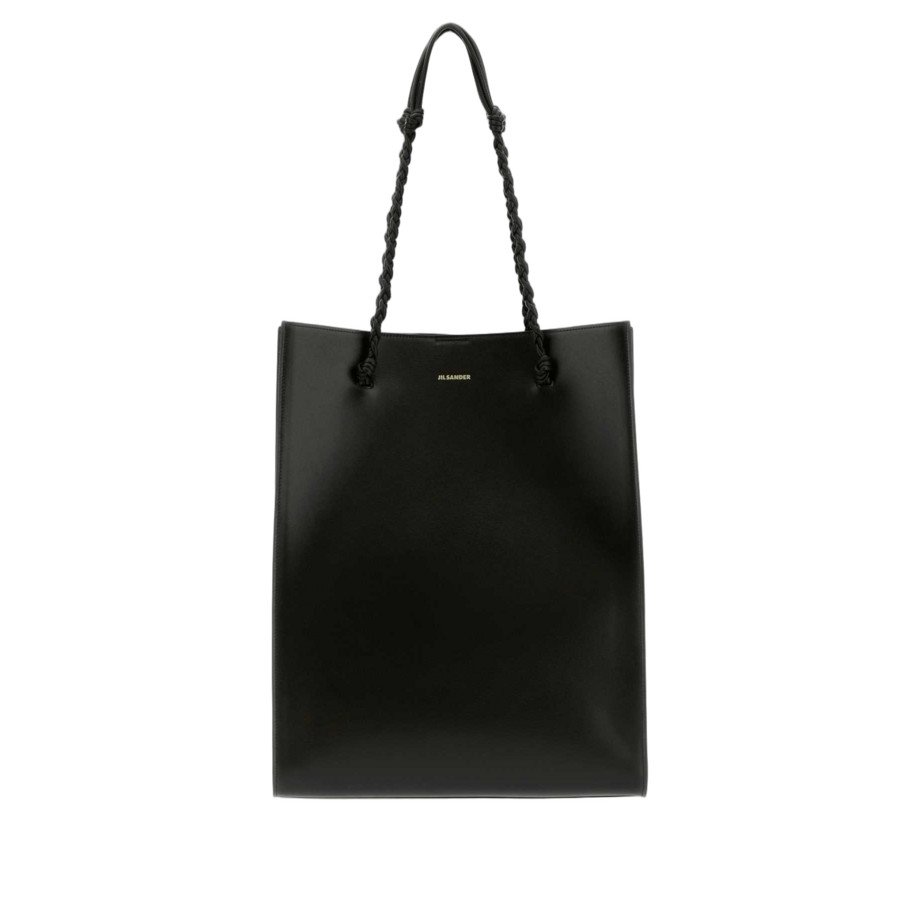 Jil Sander Black Leather Tangle Shopping Bag 001 Borse A Tracolla