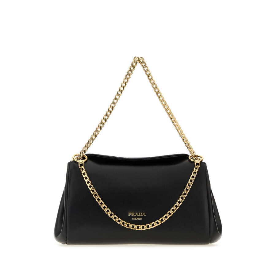 Prada Black Nappa Leather Small Tumulte Handbag