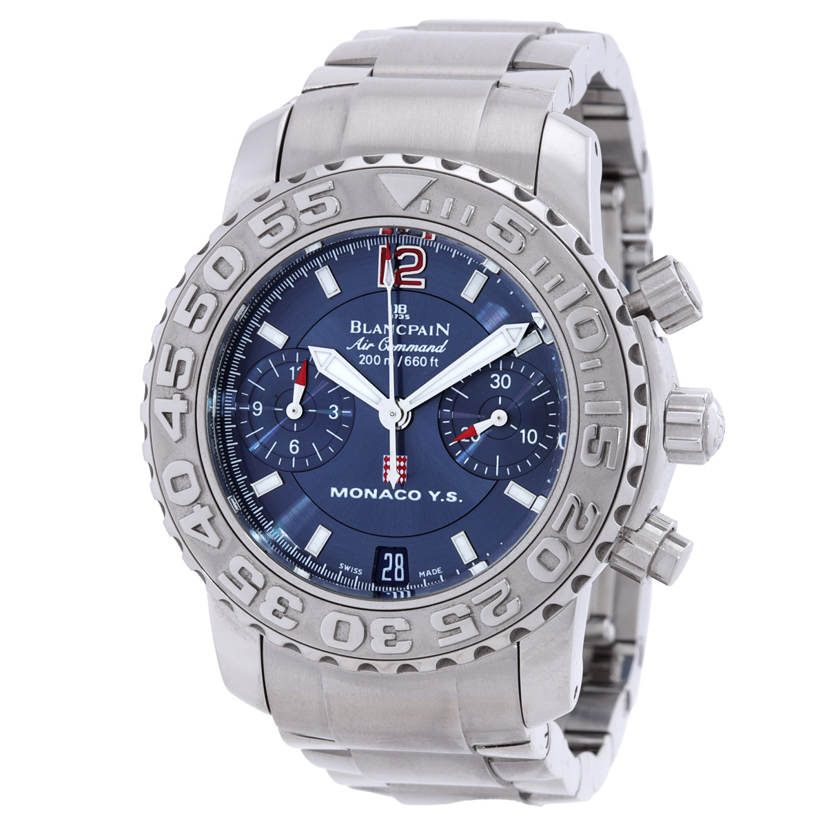 Blancpain Air Command Chronograph Automatic Blue Dial Ladies Watch 2485F-1140-M71