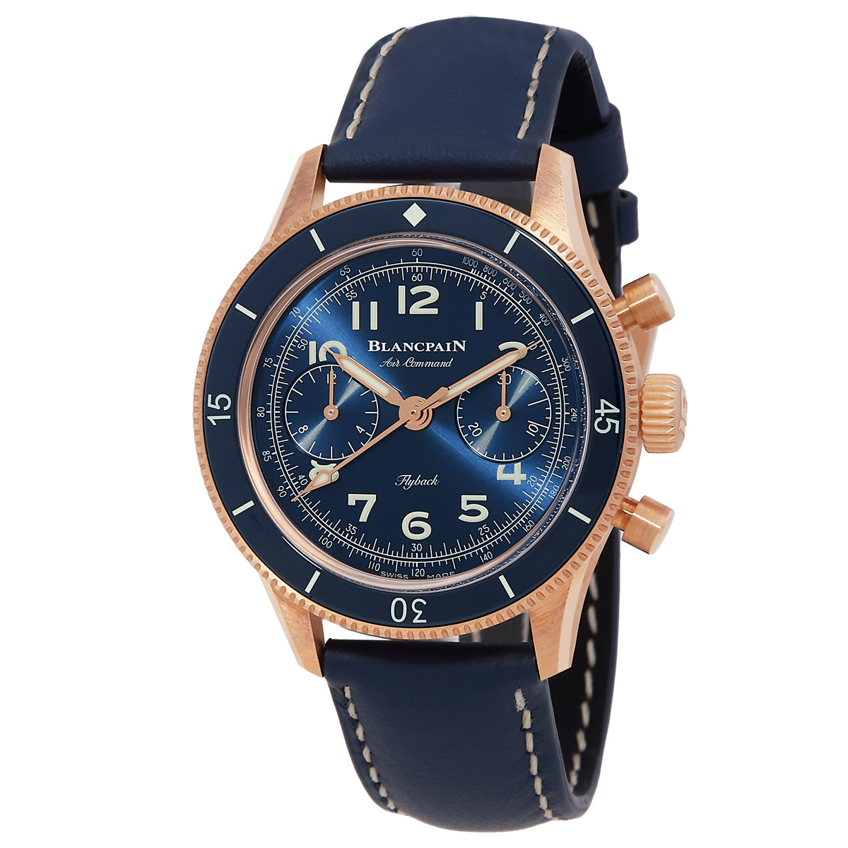 Blancpain Air Command Flyback Blue Dial Unisex Watch AC03-36B40-63A ...