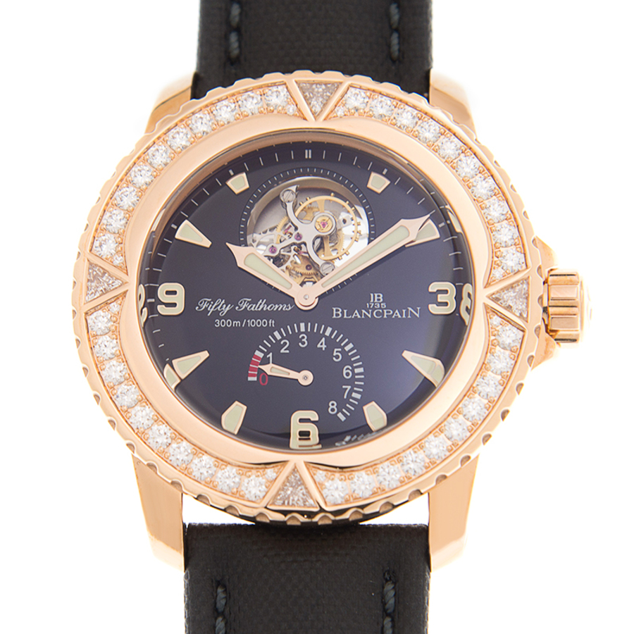 Blancpain FIFTY FATHOMS Black Dial 18 Carat Rose Gold Watch 5025953052A