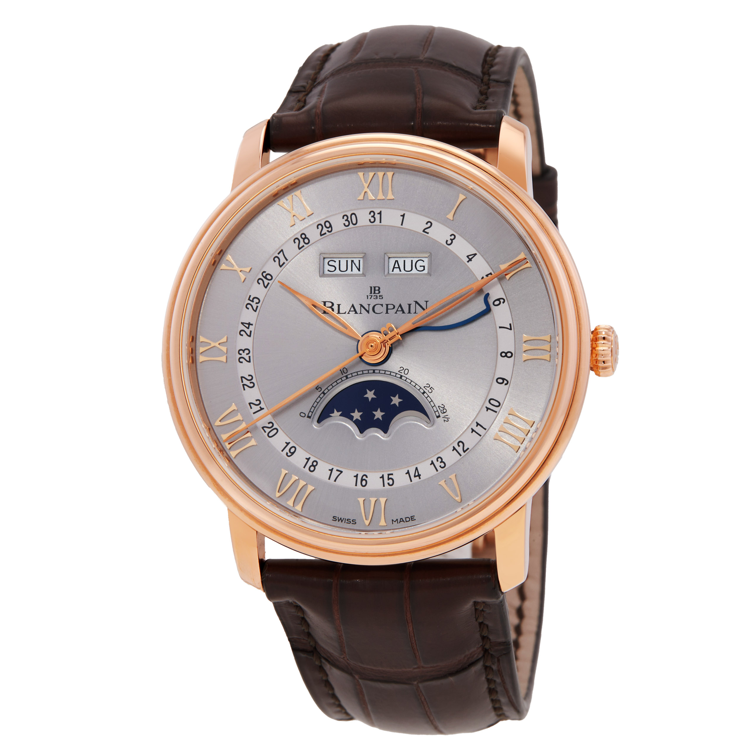 Blancpain Villeret 18kt Rose Gold Automatic Men's Watch 6654-3613-55B