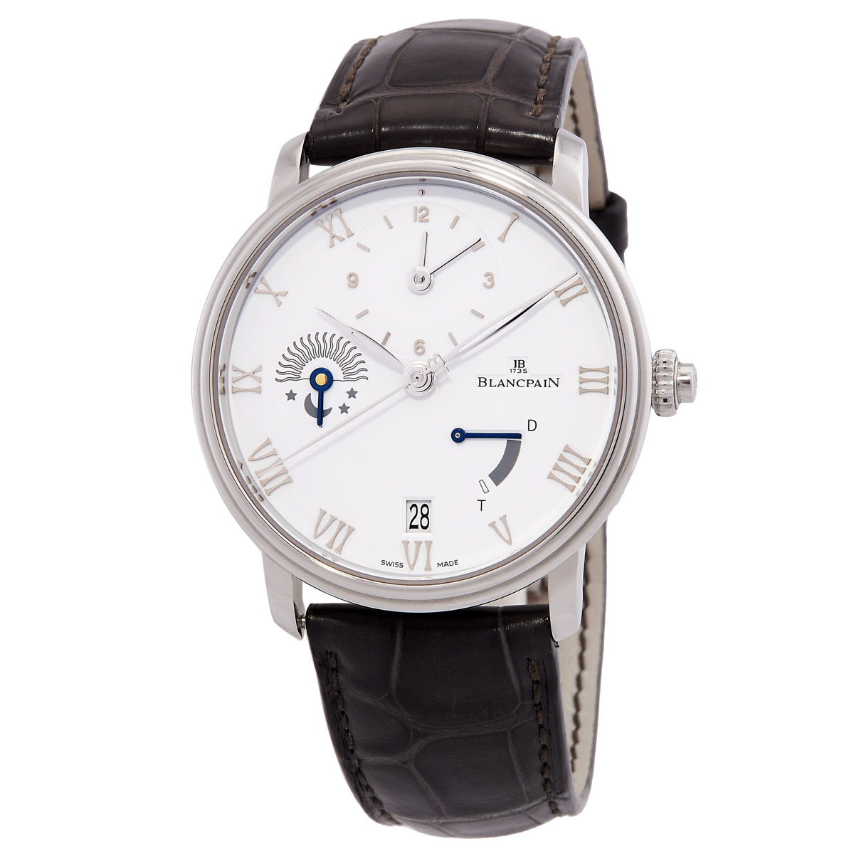 Blancpain Villeret Demi-Fuseau Horaire Automatic White Dial Watch 6660-1127-55B