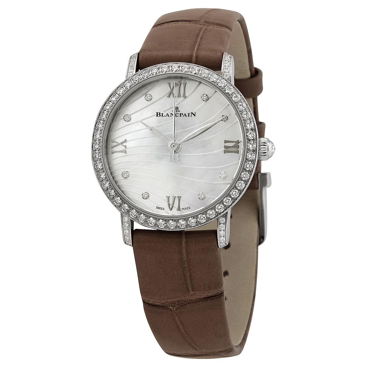 Blancpain Villeret Ultraplate Automatic Mother of Pearl Dial Ladies Watch 6104-4654-55A