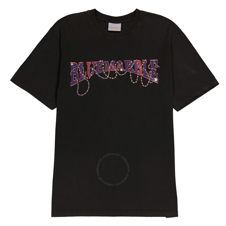 Bluemarble Logo Printed Crew-neck T-shirt In Black