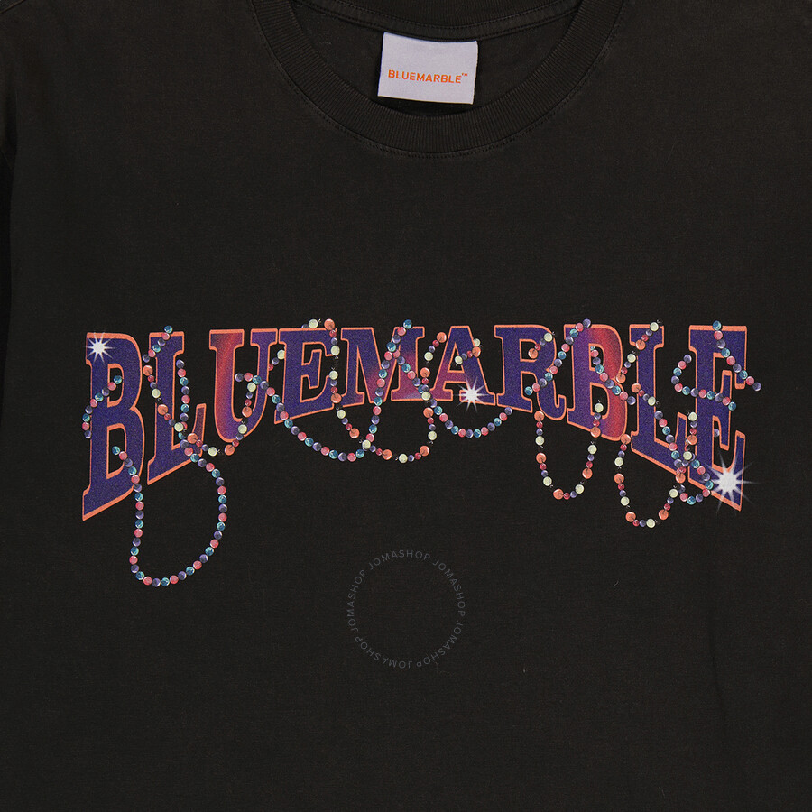 Bluemarble Logo Printed Crew-neck T-shirt In Black