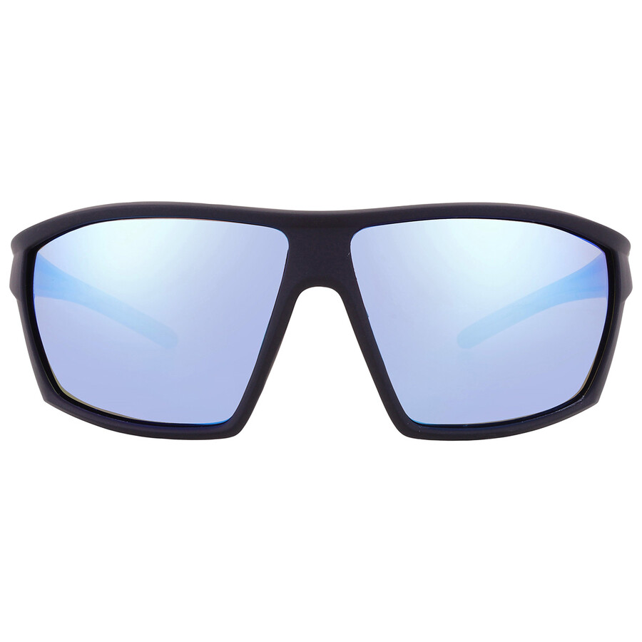 Body Glove Bg 25 418 Polarized Blue Mirror Wrap Unisex Sunglasses 10270154.cgr Blkgrn