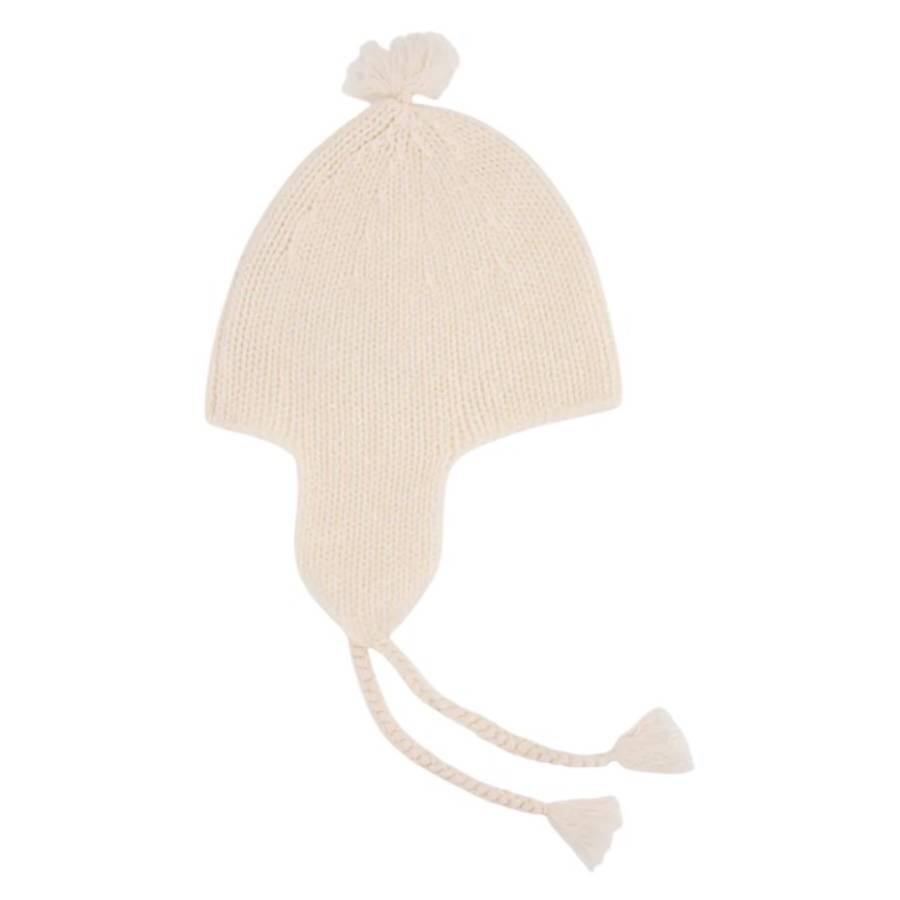Baby Girl Cashmere Beanie Hat, Size 2