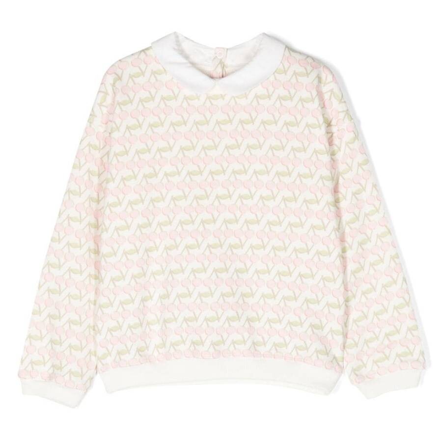 Bonpoint Claudine Cherry-print Sweatshirt In Pink