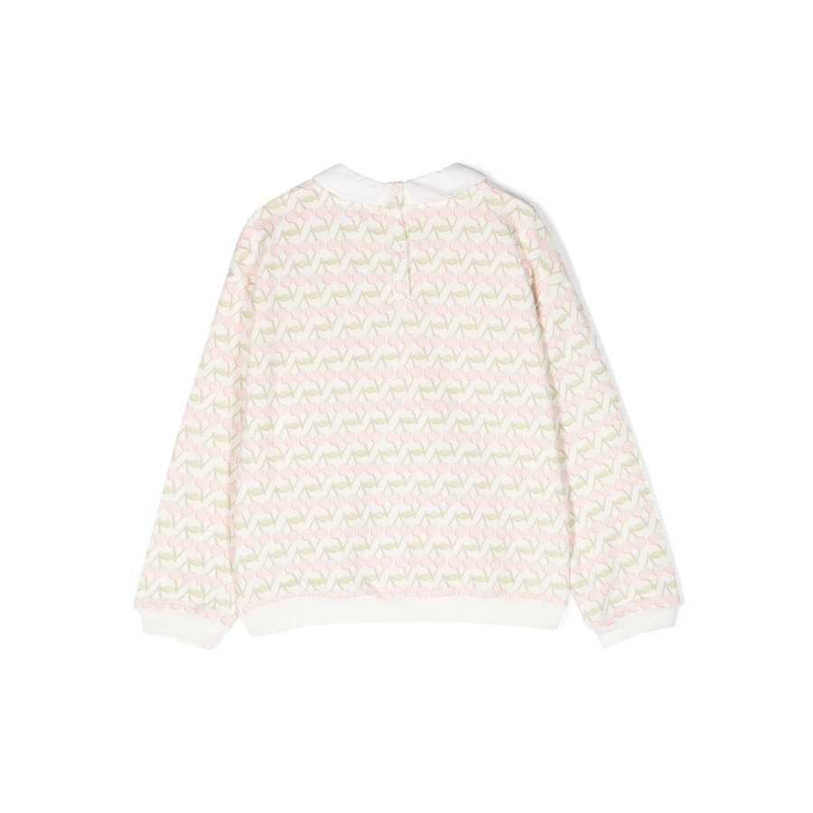 Bonpoint Claudine Cherry-print Sweatshirt In Pink