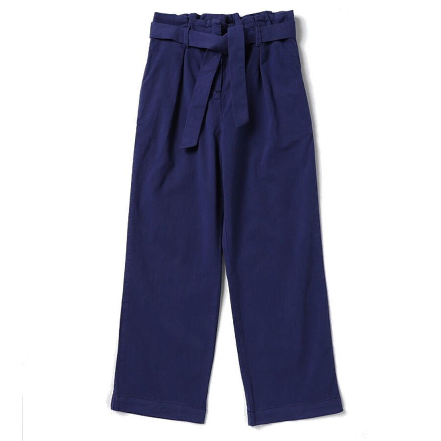 Shop Bonpoint Girls Blue Intense Natalia Paperbag Pants