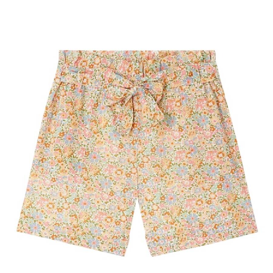 Girls Floral Print Cotton Shorts, Size 12Y