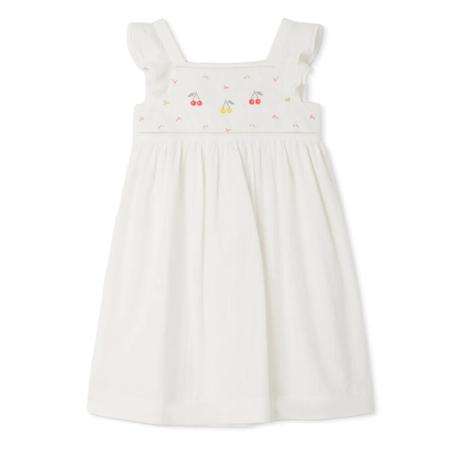 Girls Galia Dress With Floral Embroidery
