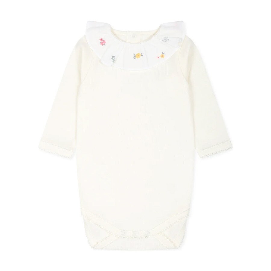 Infant June Bodysuit With Multicolored Floral Embroidery, Size 6M