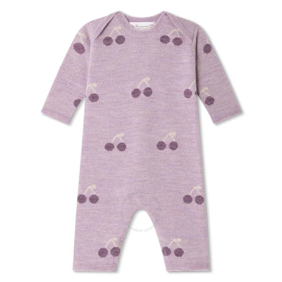 Kids Cherry Print Gwenda Wool Jumpsuit