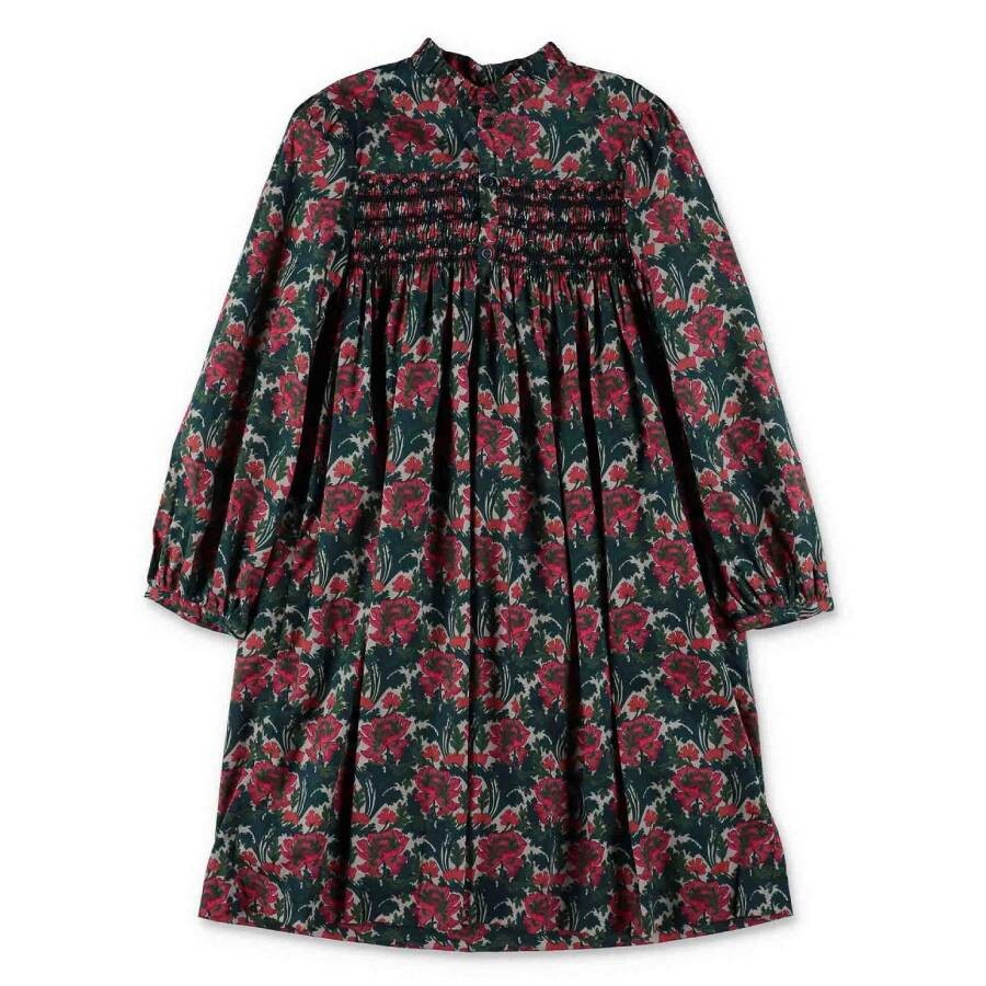 Kids Floral Print Cotton Poplin Tamsin Dress