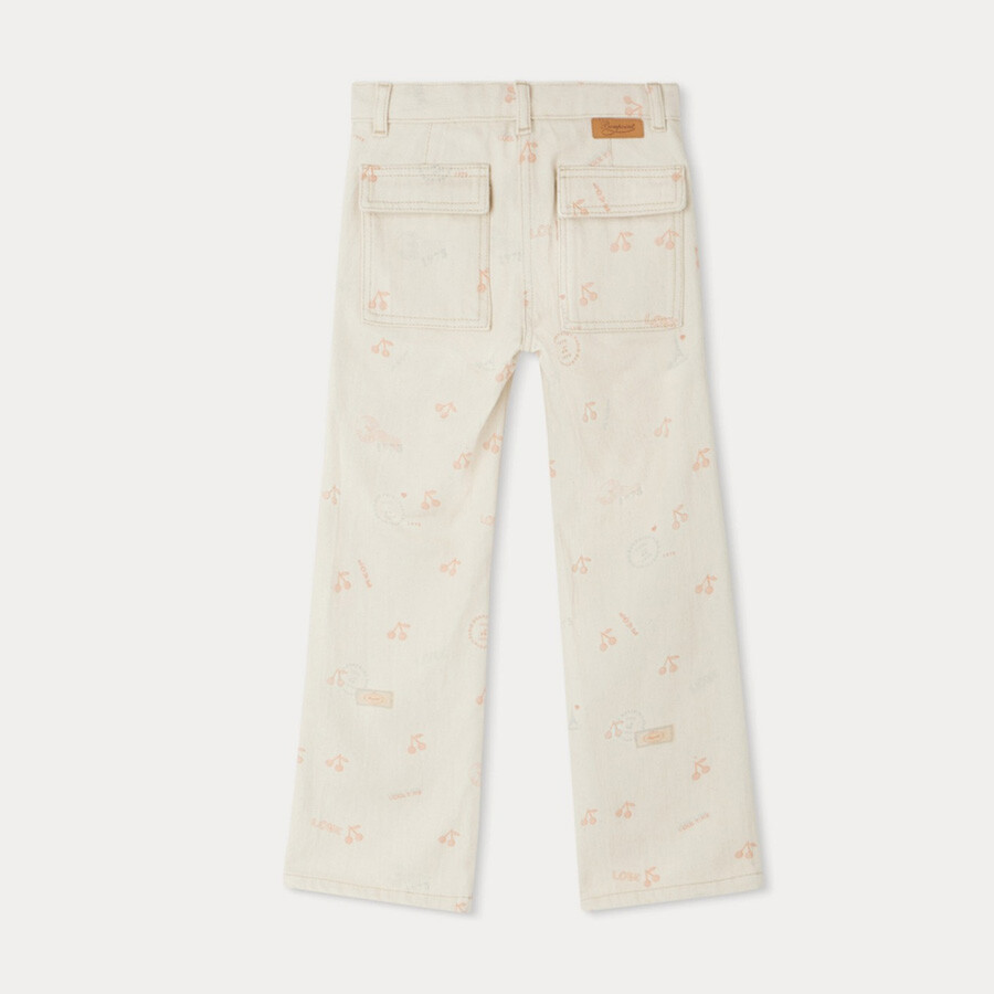 Bonpoint Kids Gretchen Denim Pants In Neutral