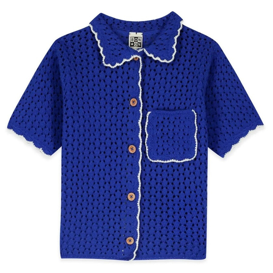 Kids Crochet Lanza Short-Sleeve Cardigan