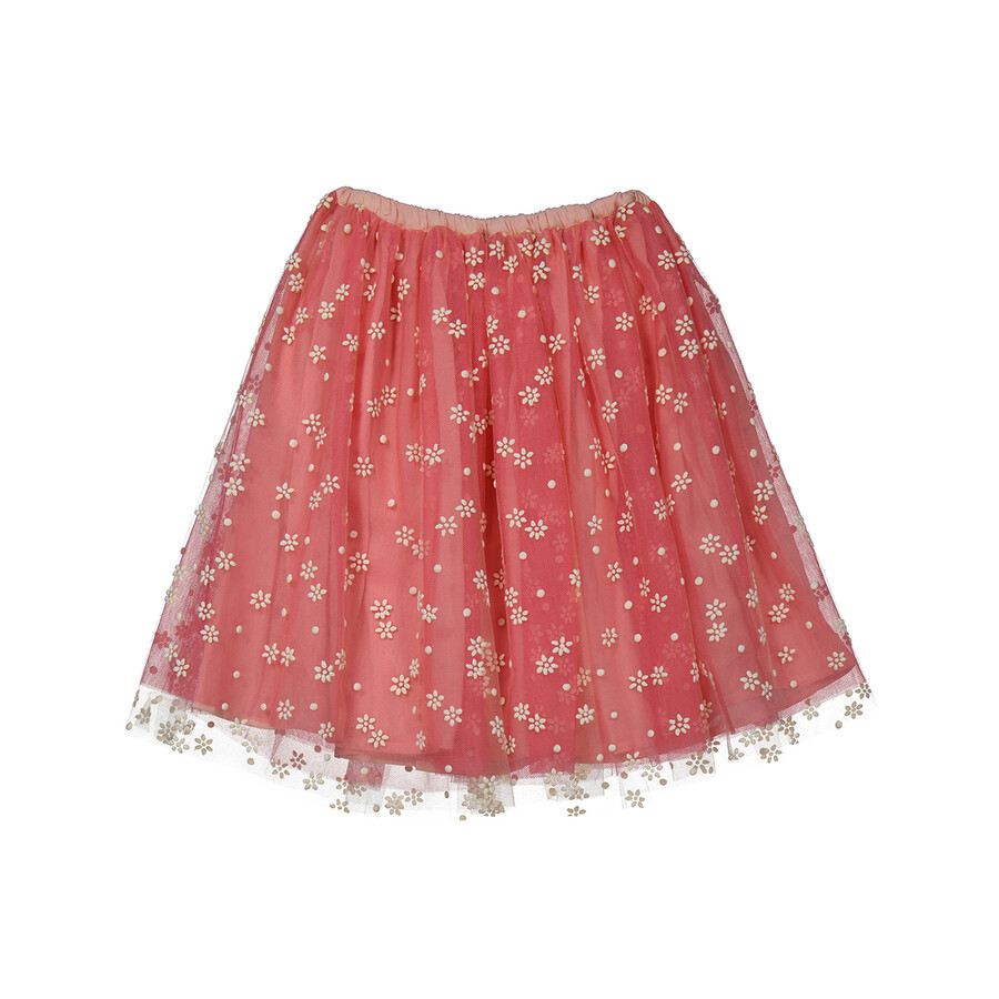 Shop Bonton Kids Rose Bardot Tutu Tille Skirt In Pink