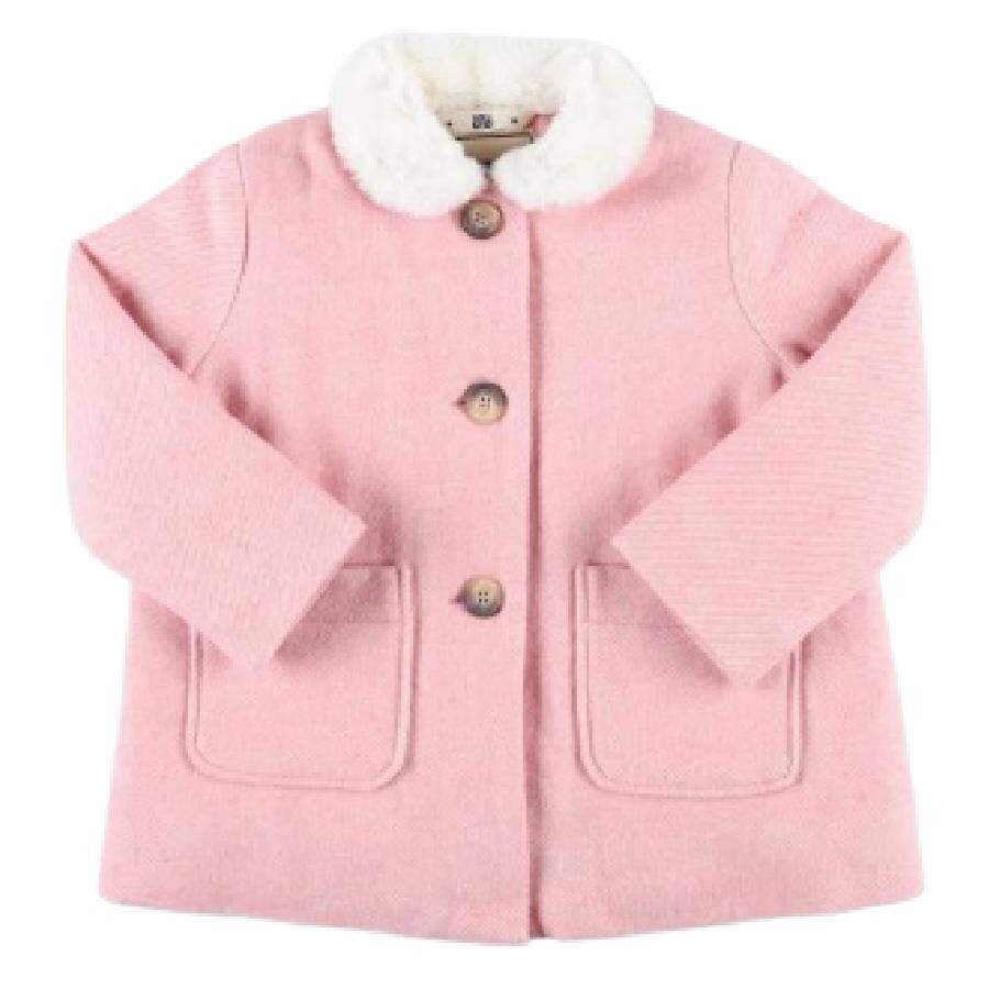 Kids Suzanne Shearling Collar Coat