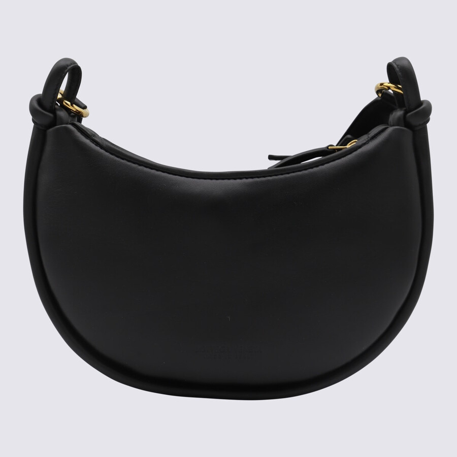 Bottega Veneta Black Leather Gemelli Messenger Bag In Black