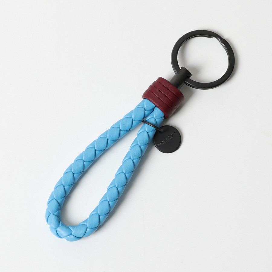 Bottega Blue Intrecciato Weave Keychains 113539 VAA0B 4811