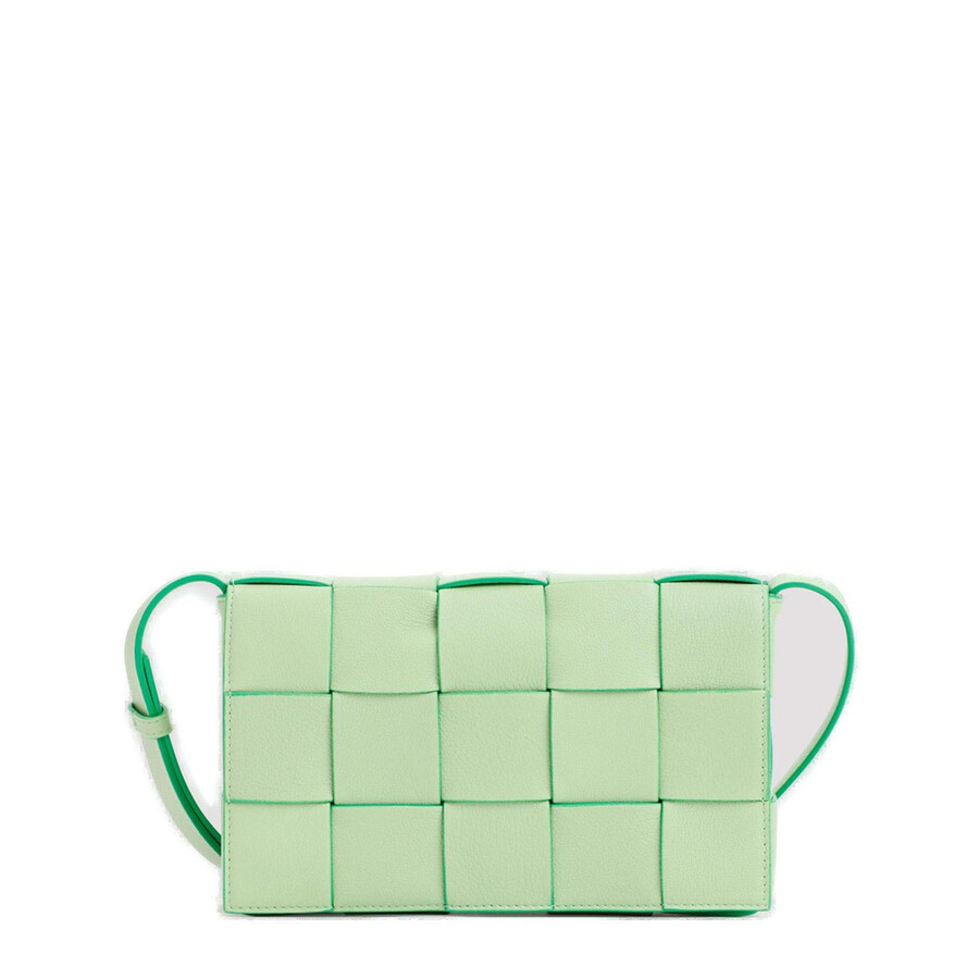 Bottega Veneta Cassette Crossbody Bag In Green