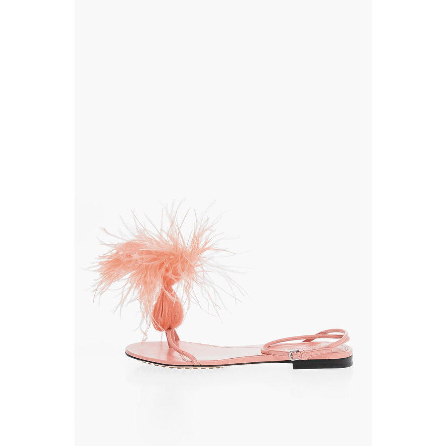 Bottega Veneta Feather Dot Flat Sandals, Size 10 667678VBSF46807