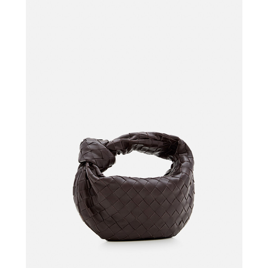 Bottega Veneta Mini Jodie Leather Handbag In Gold