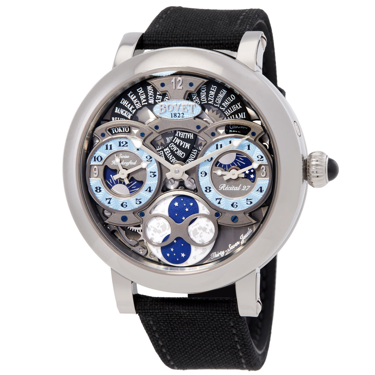 Bovet The Recital 27 Hand Wind Blue Dial Men's Watch R270014