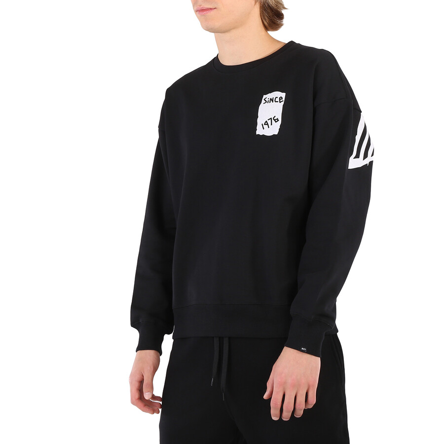 Boy London Boy Backprint Tape Eagle Cotton Sweatshirt In Black