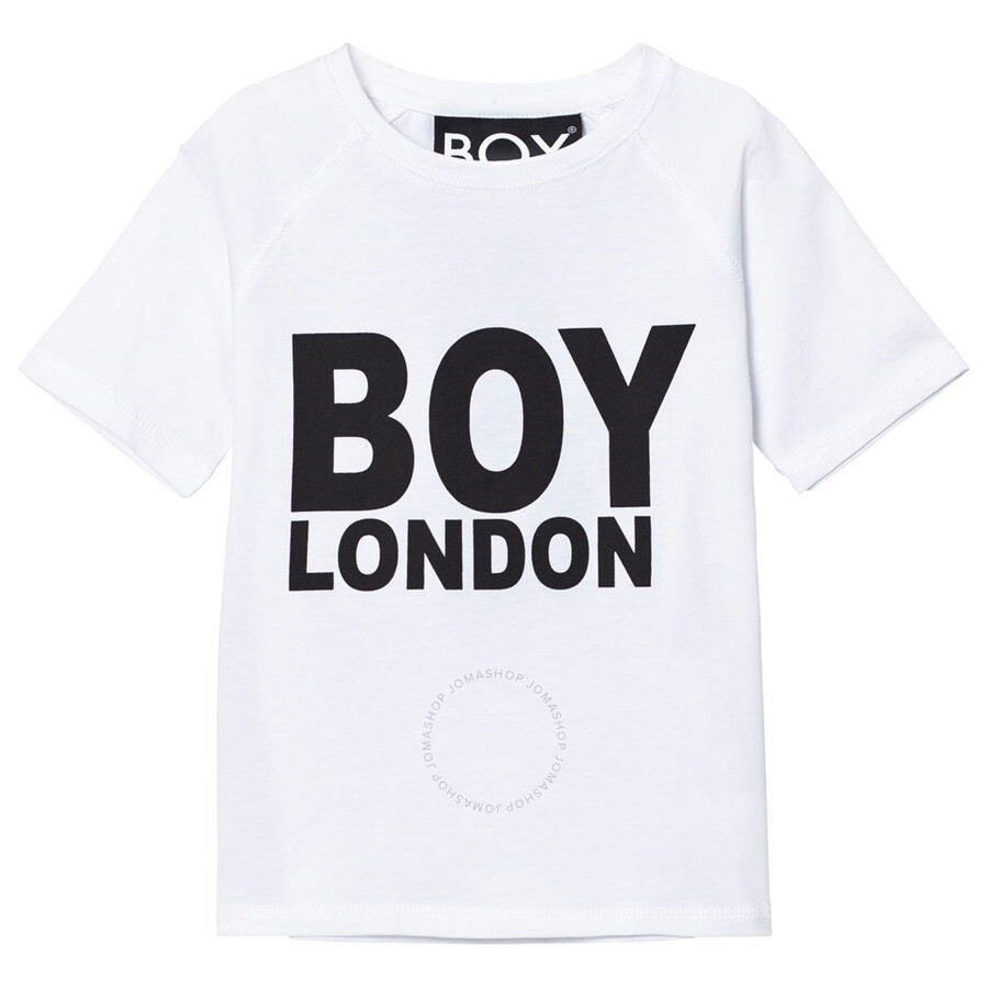 Shop Boy London Men's White Black  Tee