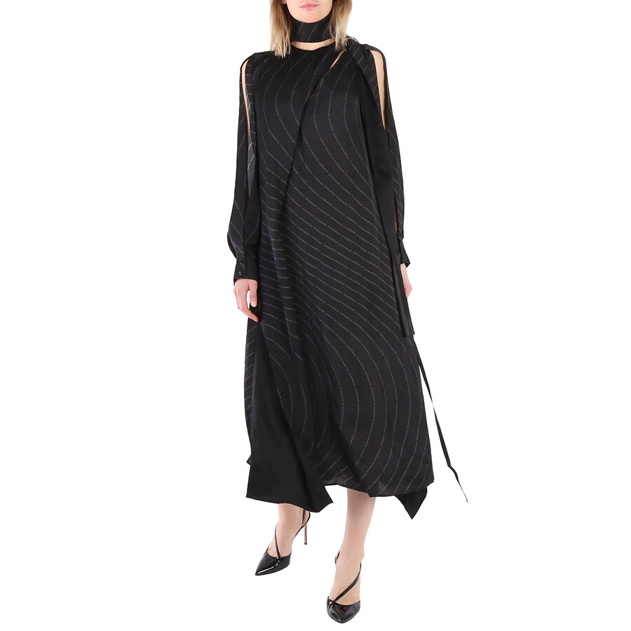 Ladies Spiral Dress Black