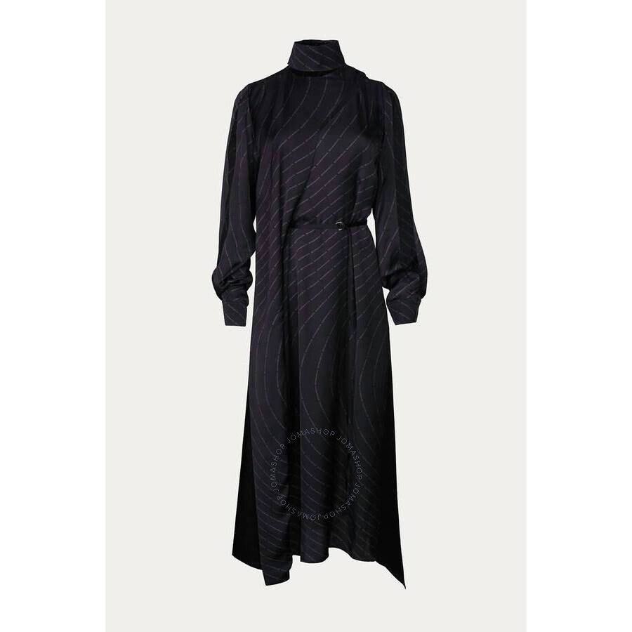 Shop Boyarovskaya Ladies Spiral Dress Black