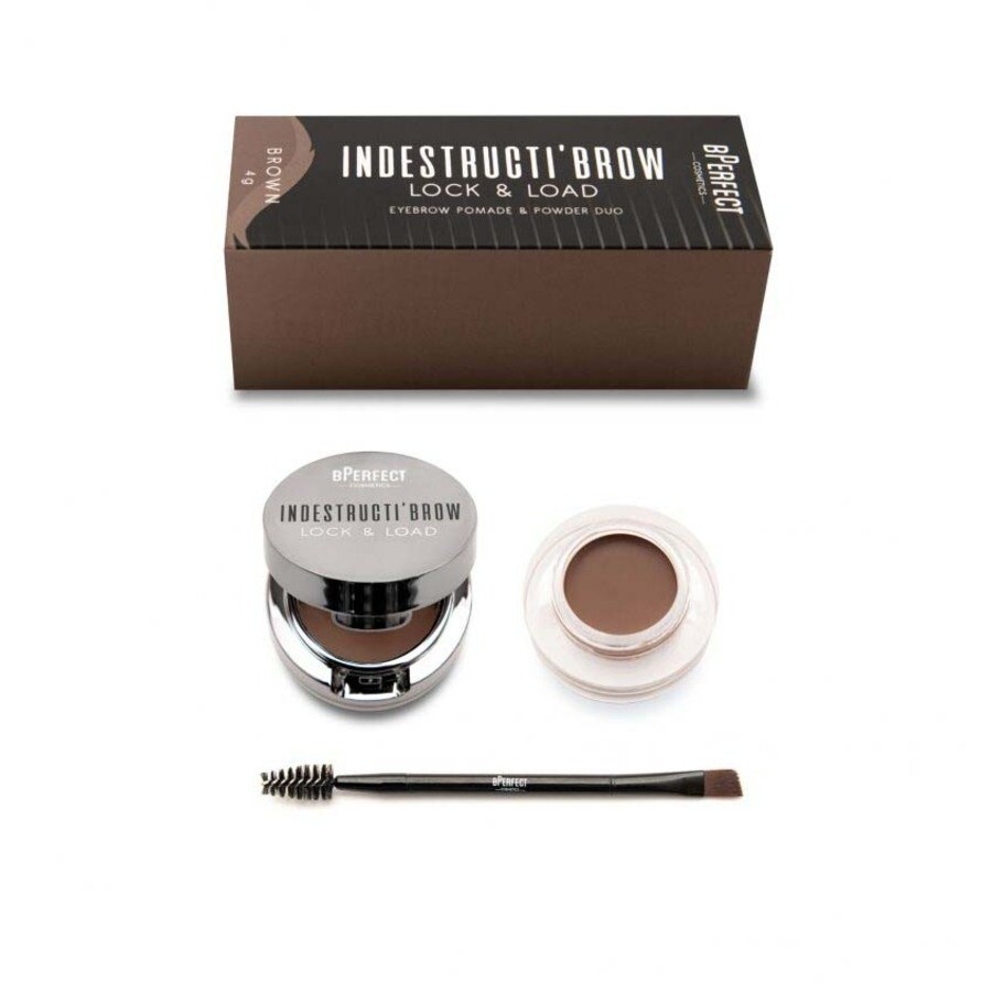 Bperfect Cosmetics Ladies Indestructi'brow Lock & Load Eyebrow Pomade & Powder Duo 4 oz Brown Makeup