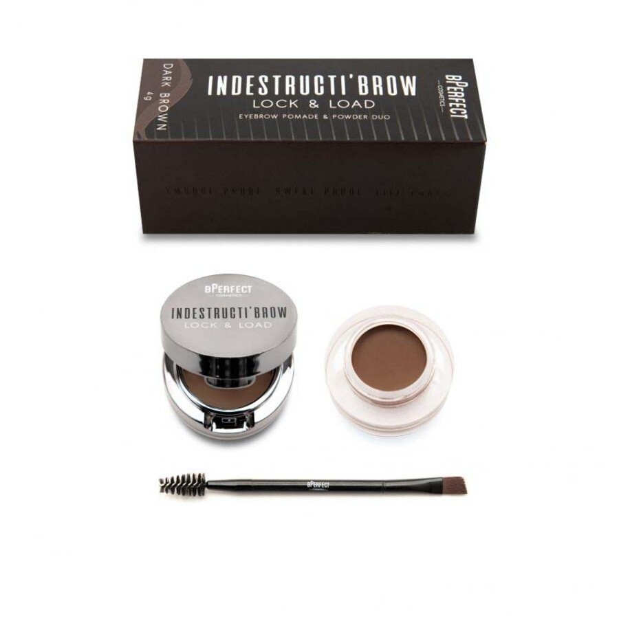 Bperfect Cosmetics Ladies Indestructi'brow Lock & Load Eyebrow Pomade & Powder Duo 4 oz Dark Brown M In Brown