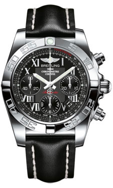 Braitling Chronomat 41 Black Dial Stainless Steel Men's Watch AB014012/BC04BKLD