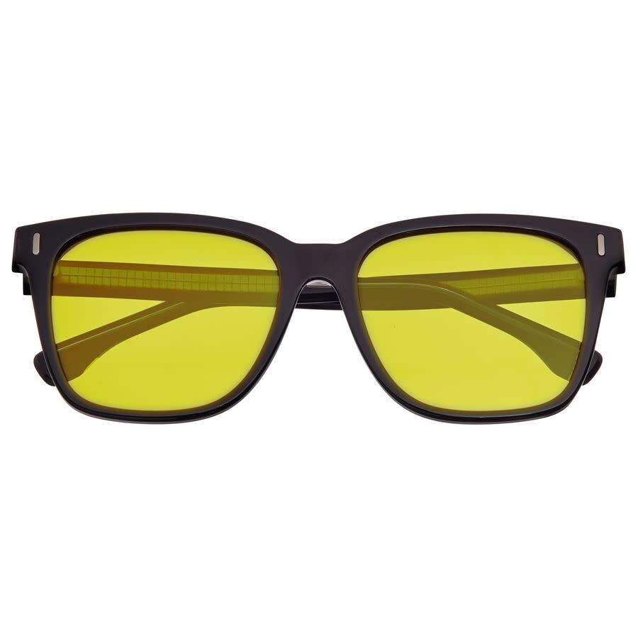 Breed Men's Black Square Sunglasses Bsg066c8 In Yellow
